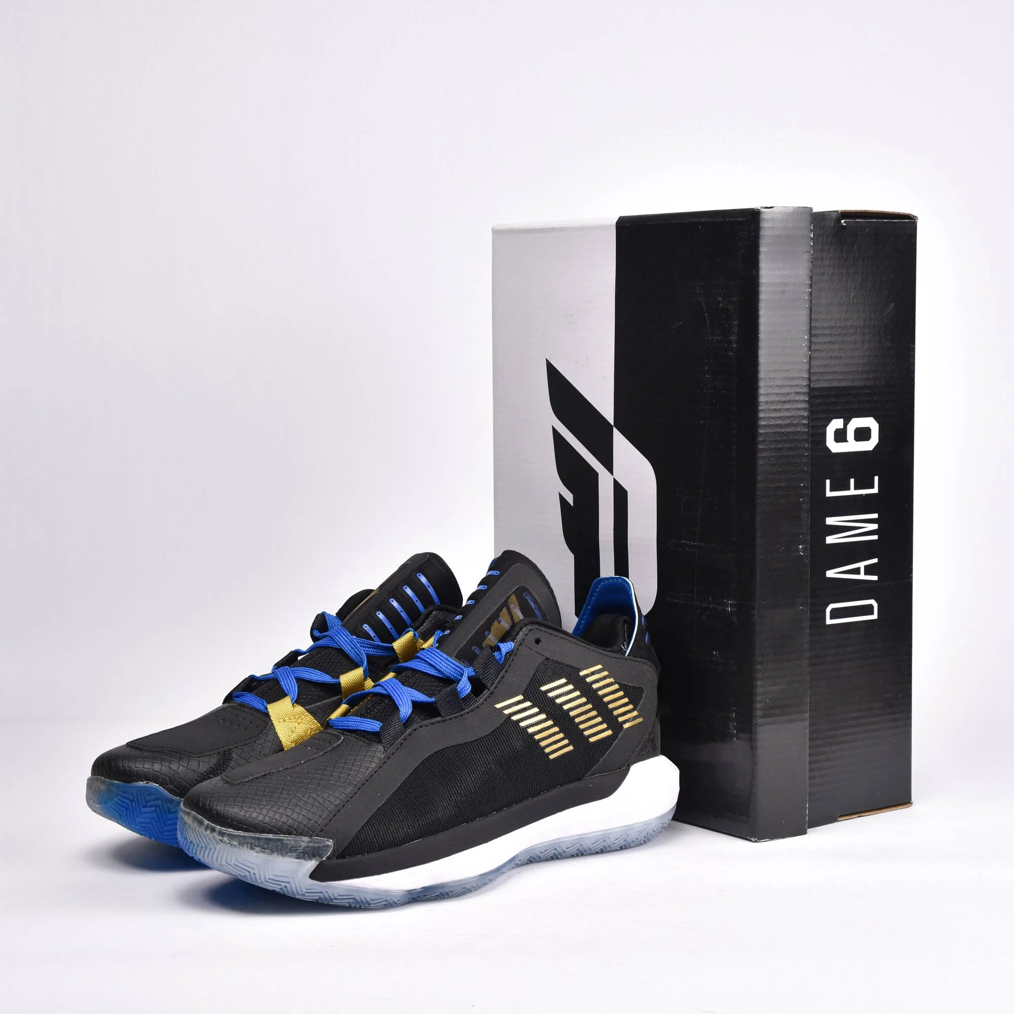 Adidas Dame 6 Stone Cold Damian Lillard Austin 3:16 Black Blue Mens FV4214SG - Image 3