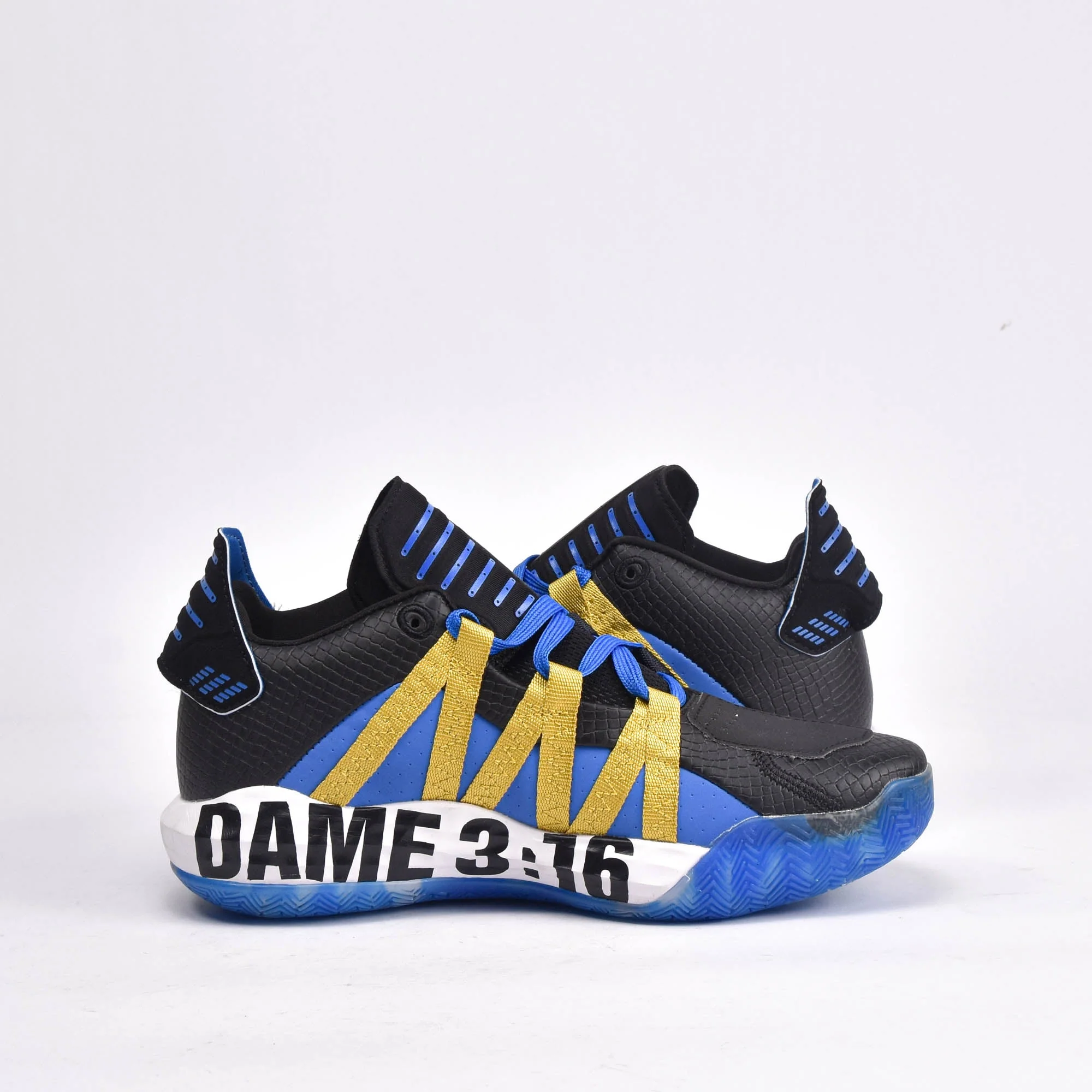 Adidas Dame 6 Stone Cold Damian Lillard Austin 3:16 Black Blue Mens FV4214SG - Image 8