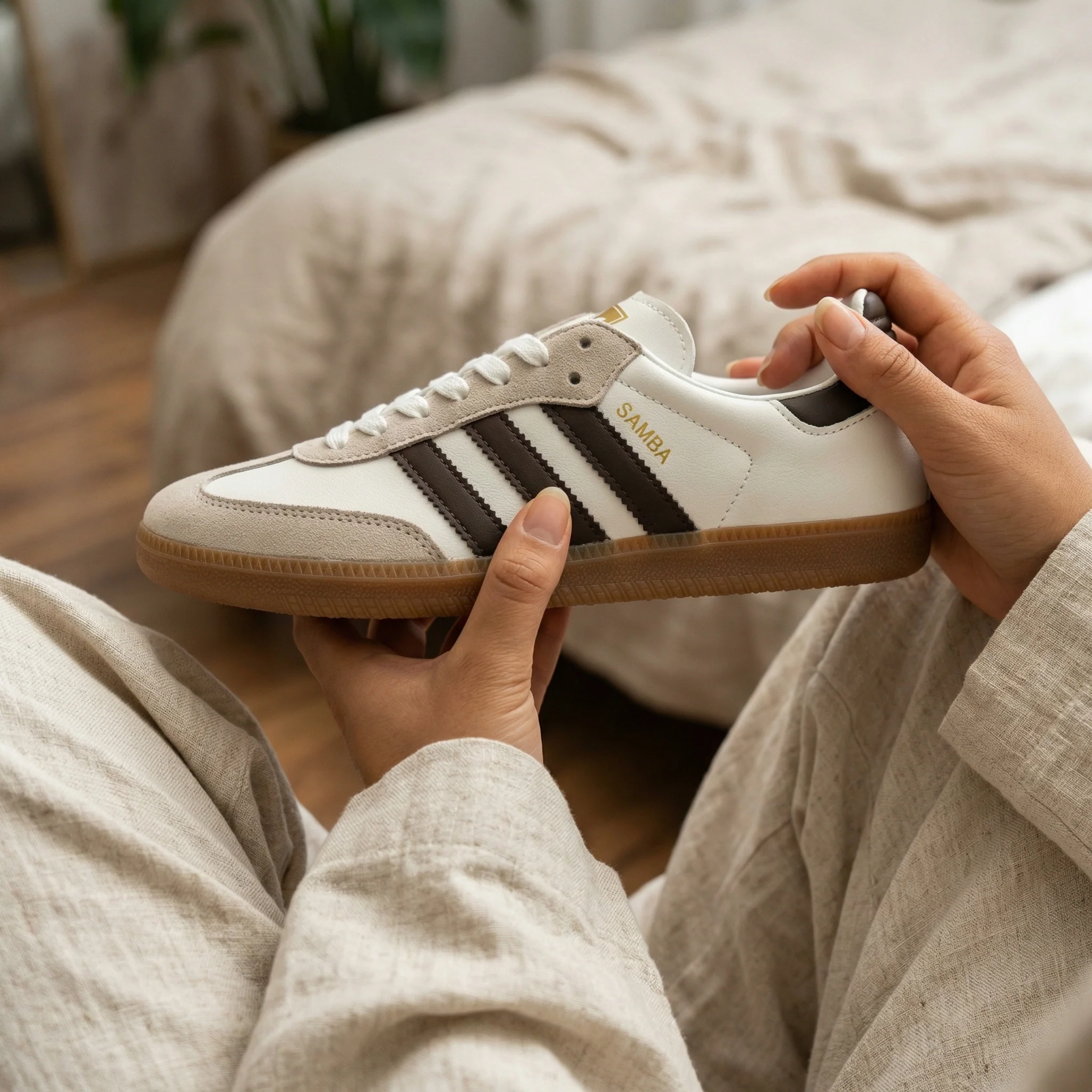 Adidas Samba OG Cream White Preloved Brown - Image 12