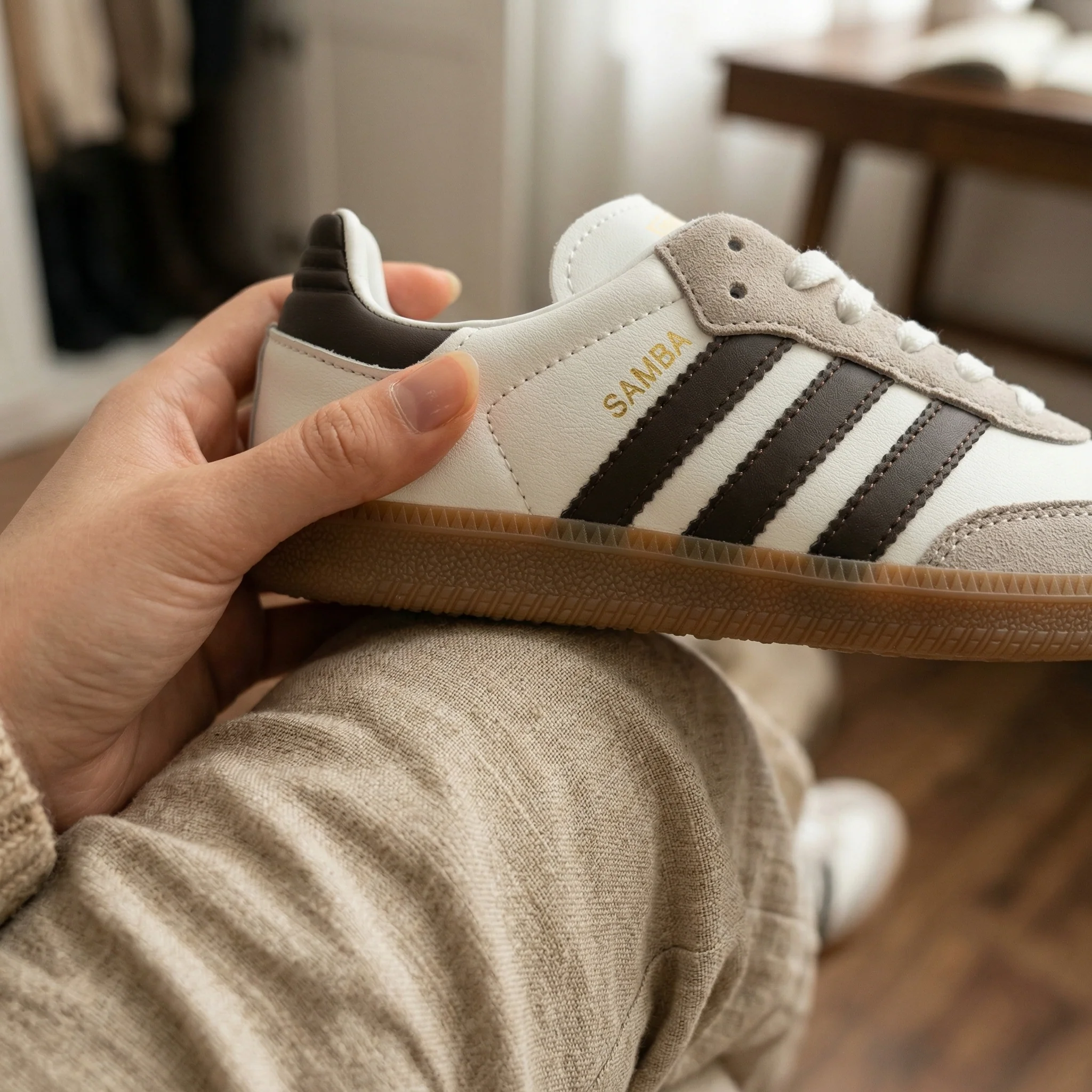 Adidas Samba OG Cream White Preloved Brown - Image 3