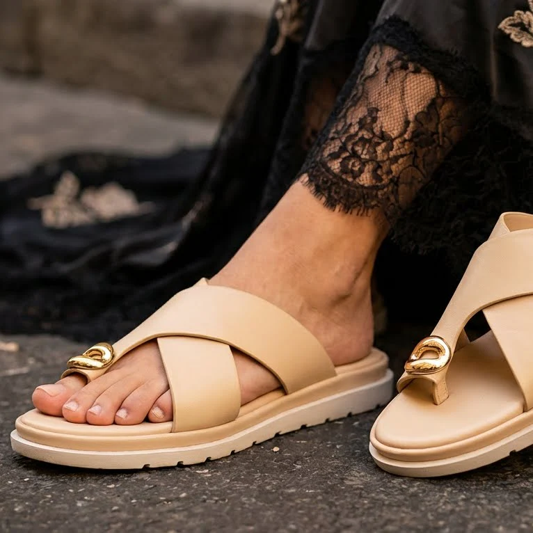 Eva Claquette Orthopedique Beige - Image 3