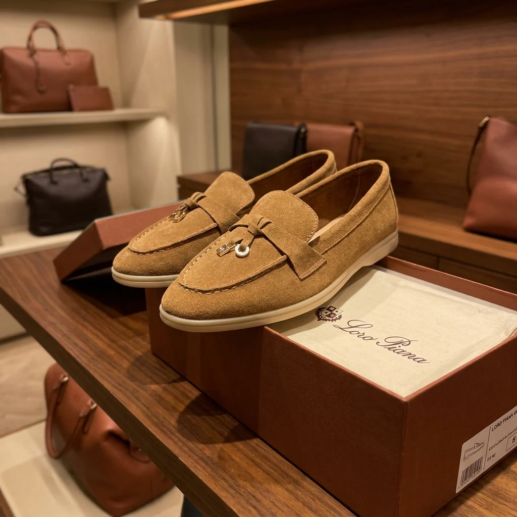 Loro piana mocassin marron tabac - Image 4
