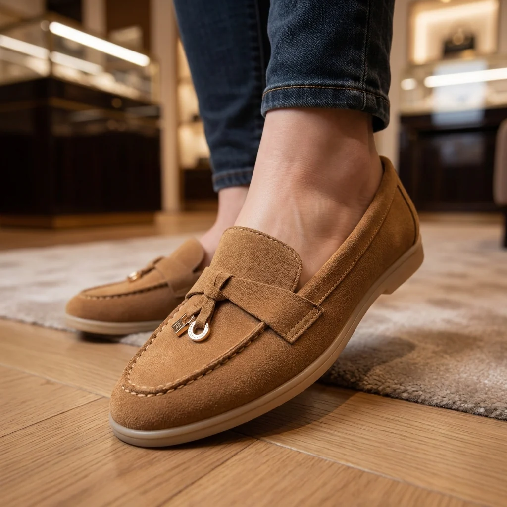 Loro piana mocassin marron tabac - Image 5