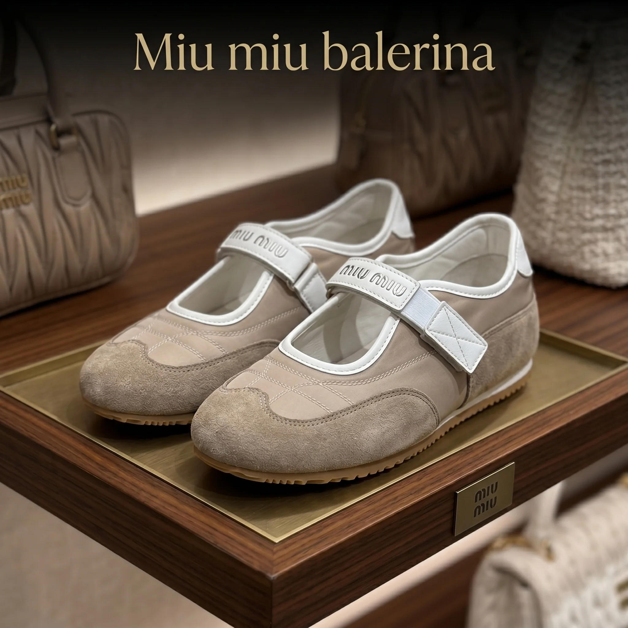 Miu Miu Sneakirina Beige - Image 2