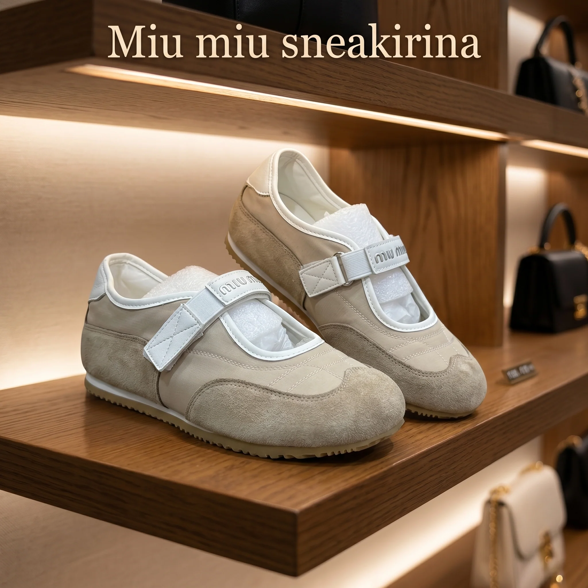 Miu Miu Sneakirina Beige - Image 8