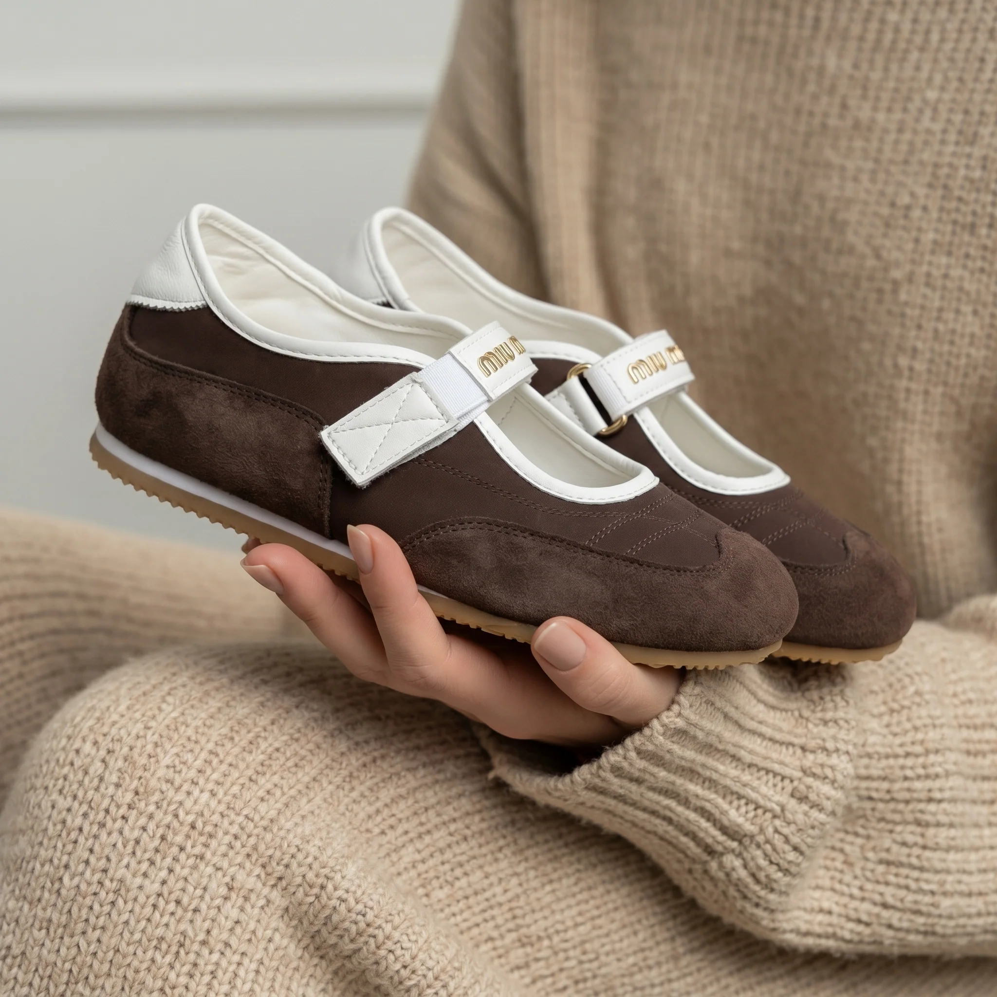 Miu Miu Sneakirina Beige - Image 3