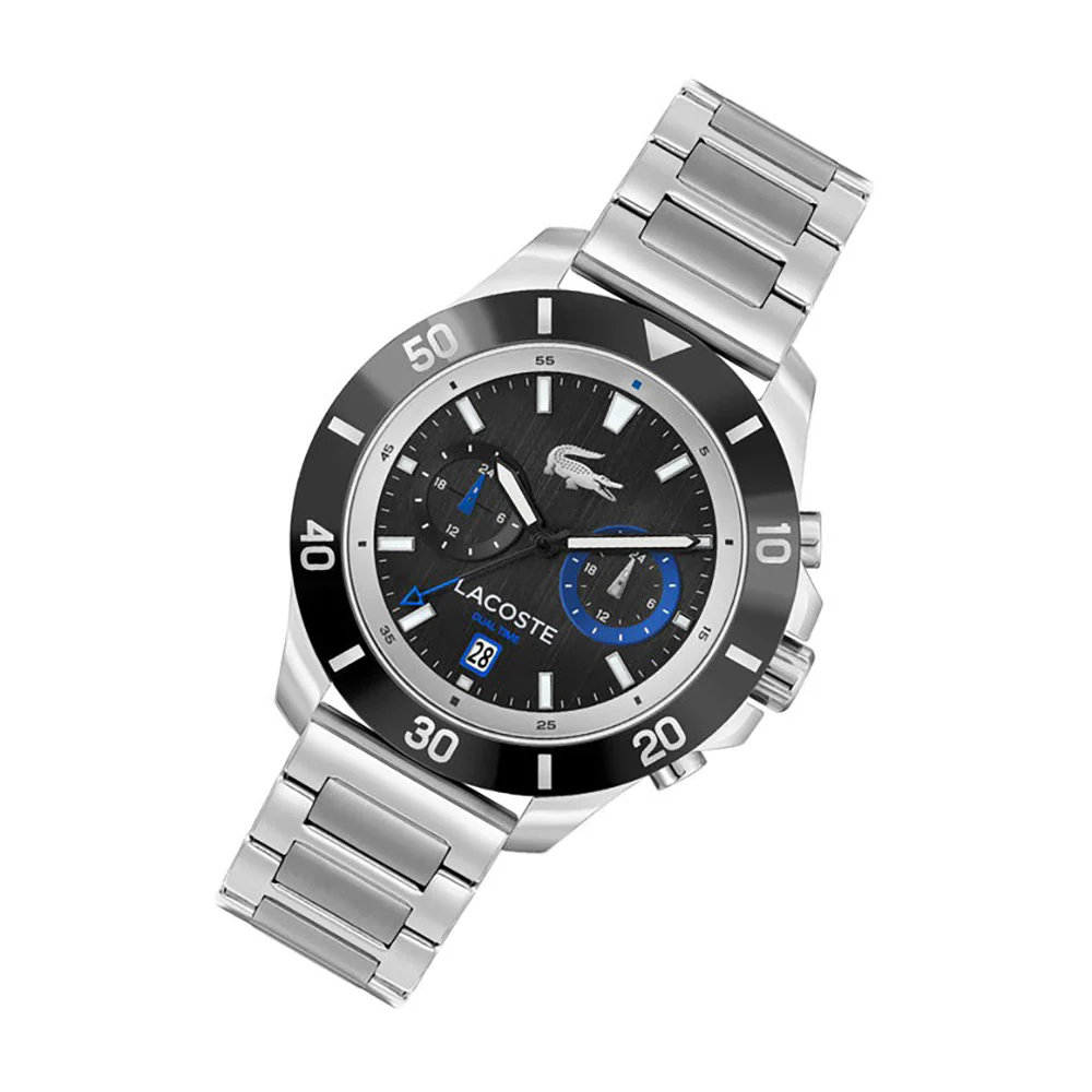 MONTRE Lacoste Stainless Steel Black Dial Multi-function Men\'s Watch - Image 2